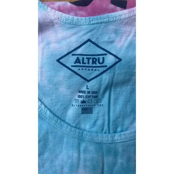 Altru Men's Cotton Tie Dye Sleeveless Surf Tank Shirt L XL - Picture 7 of 16